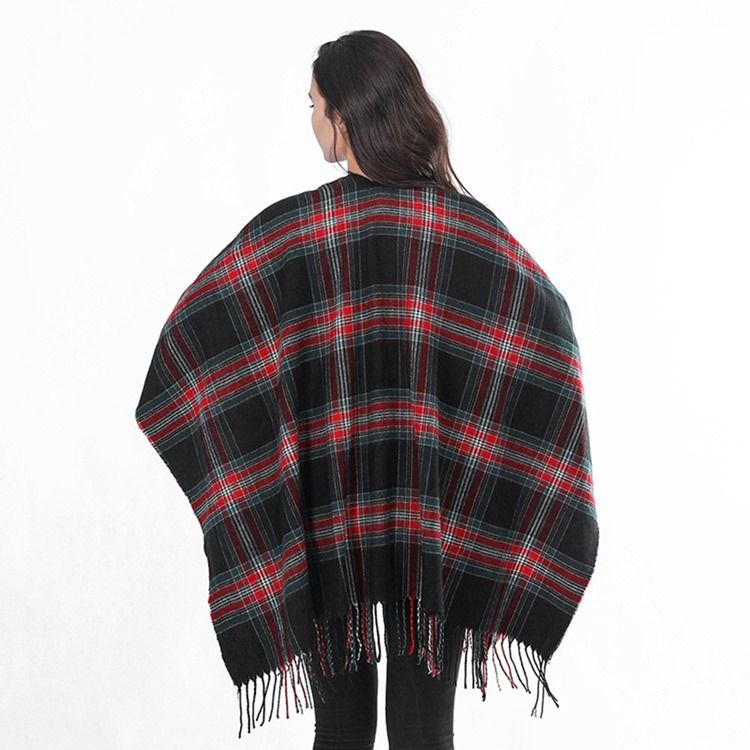 Akryl Patchwork Pläd Halsdukar