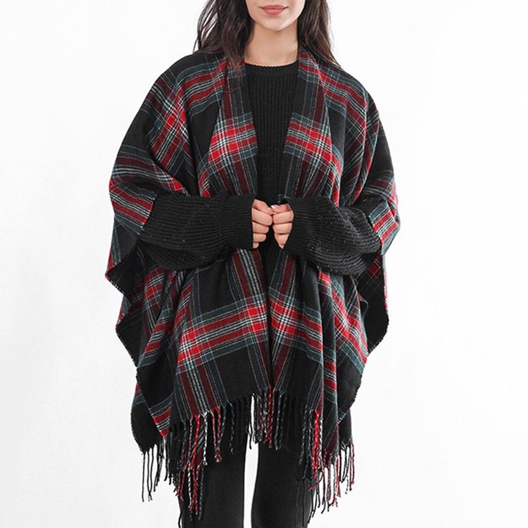 Akryl Patchwork Pläd Halsdukar