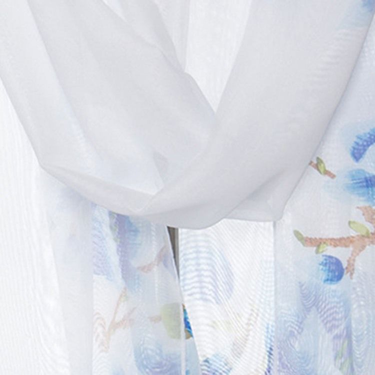 Chiffong Print Sommar Plant Scarf