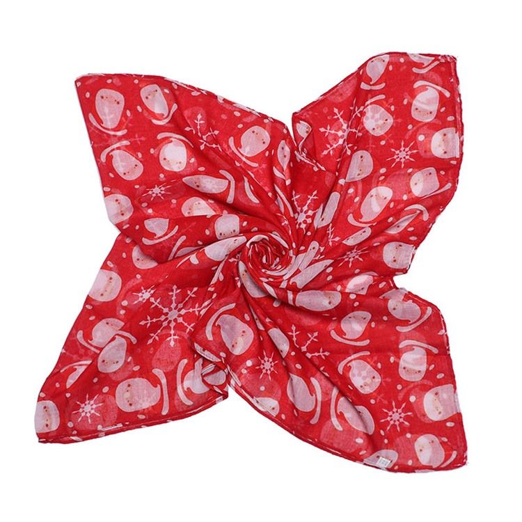 Christmas Santa Claus Print Cartoon Scarves
