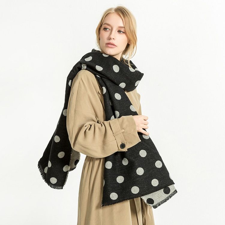 Double Side Dot Warm Scarf