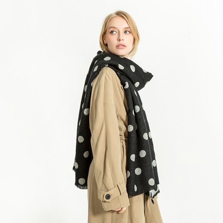 Double Side Dot Warm Scarf