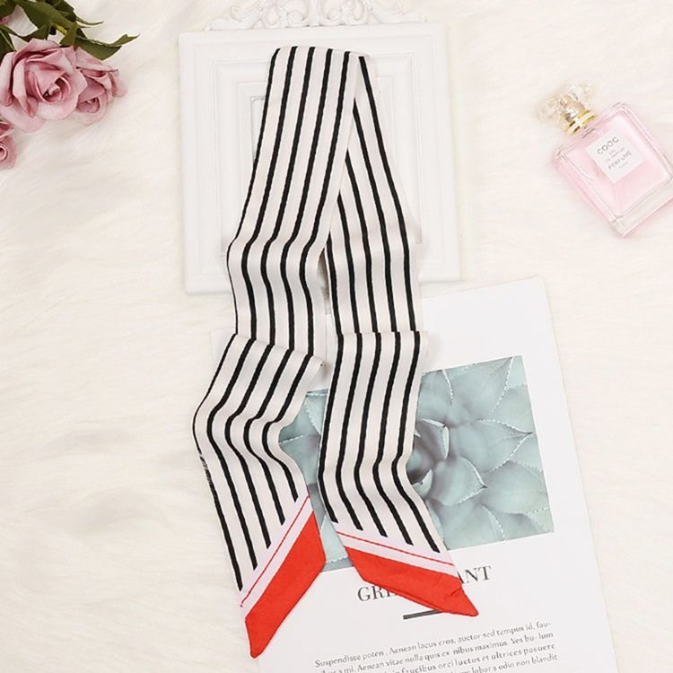 Dubbla Utskrifter Stripe Head Bag Scarf För Kvinnor