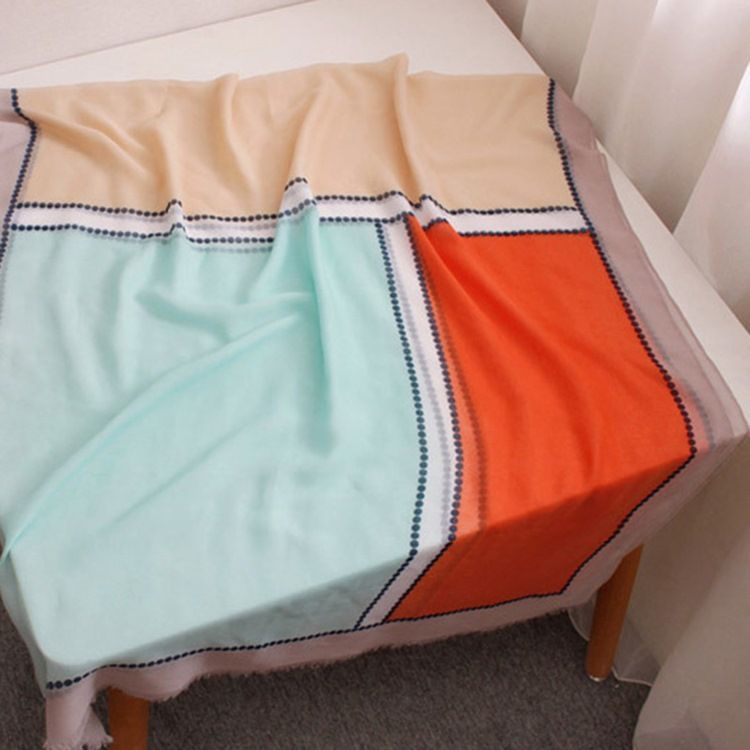 Färgblockscarf För Kvinnor