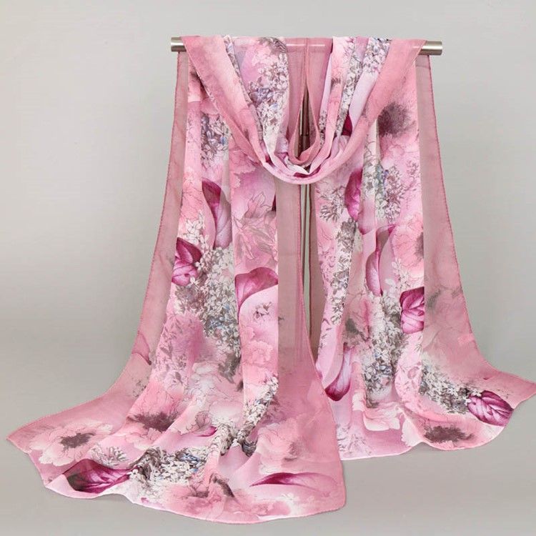 High End Chiffong Tryckt Scarf