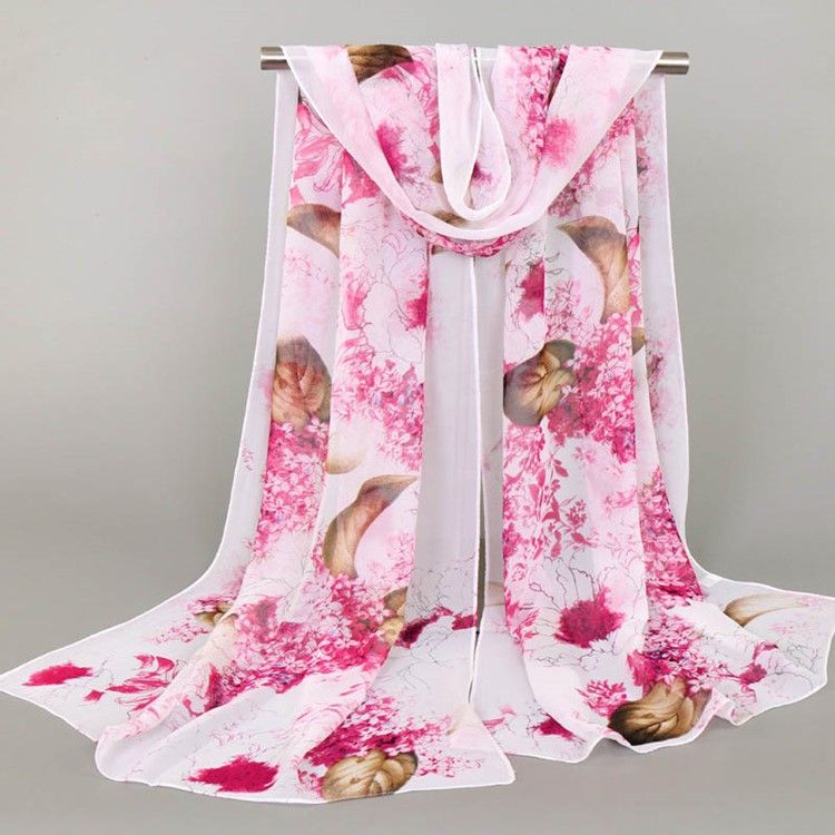 High End Chiffong Tryckt Scarf