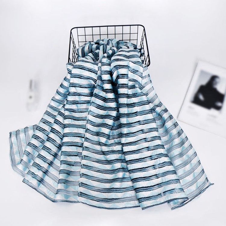 Ladylike Stripe Print Stripe Scarf