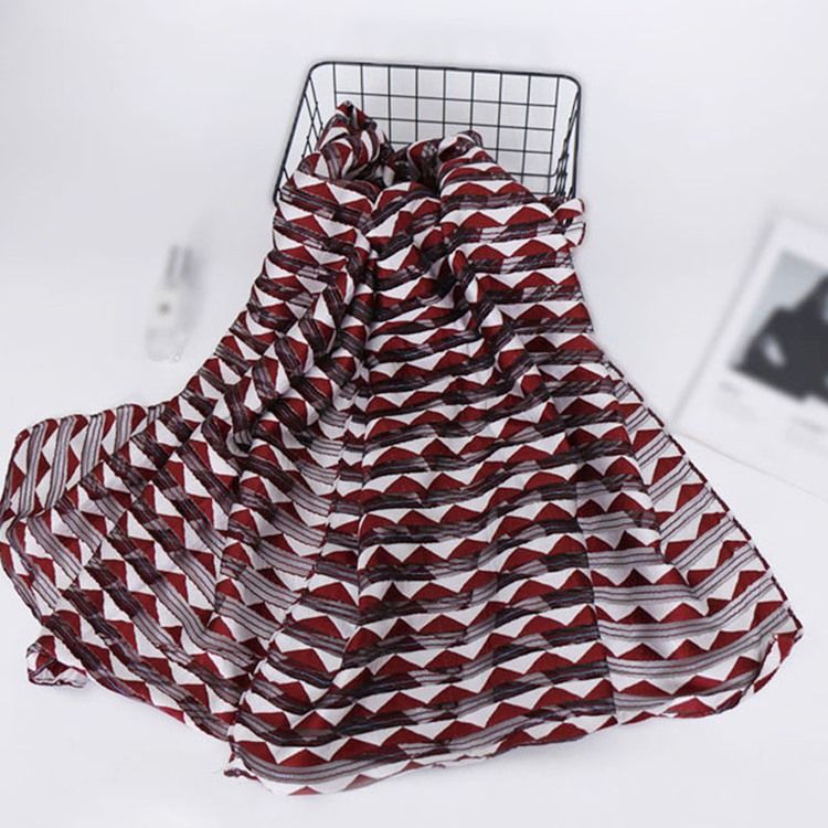 Ladylike Stripe Print Stripe Scarf