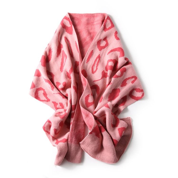 Leopardmönstrad Vinterscarf