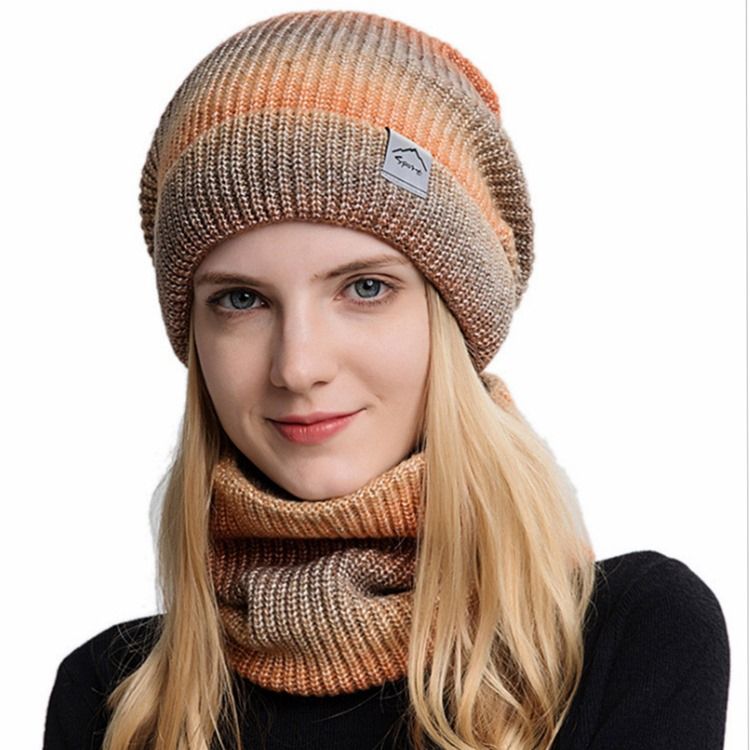 Loop Woolen Garn Gradient Scarves