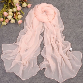 Mode Enfärgad Chiffongscarf