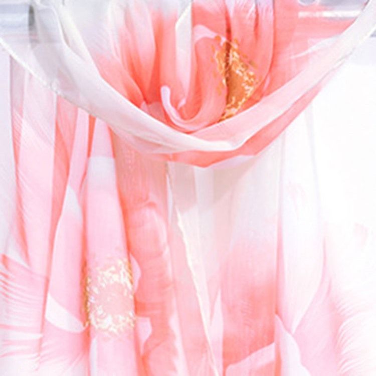 Ny Mode Chiffong Damliknande Blommig Scarf