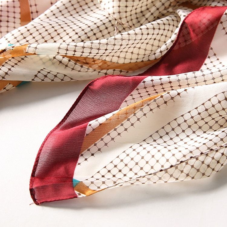 Patchwork Charmeuse Rutig Halsduk