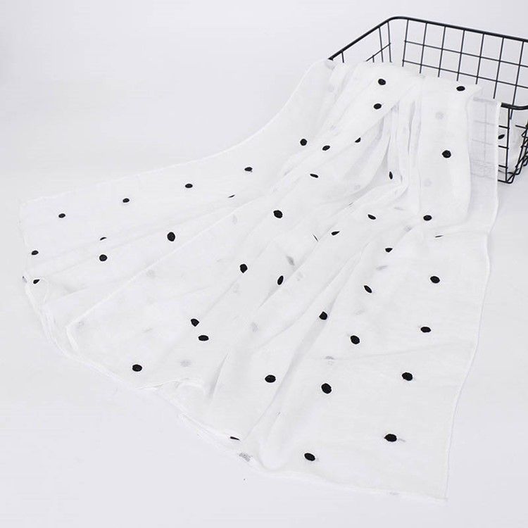 Polka Dots Scarf I Bomull
