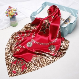 Print Charmeuse Leopard Fashion Damscarves