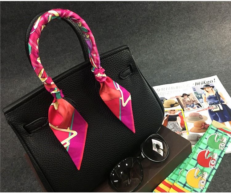 Pumpa Carriage Printing Silk Head Bag Scarf För Kvinnor