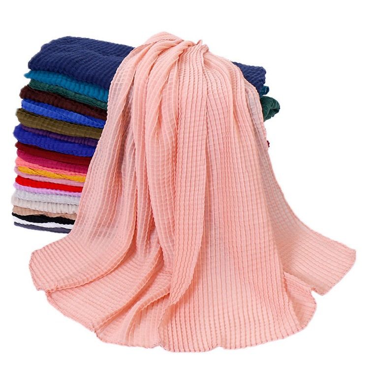 Ren Färg Mode Vanlig Scarf