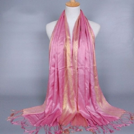 Shiny Golden Thread Tofs Scarf