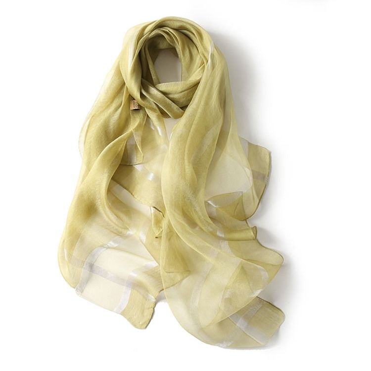 Silver Wire Silk Scarf Scarf