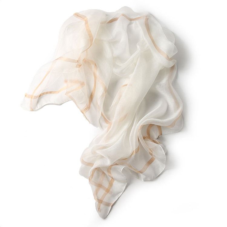 Silver Wire Silk Scarf Scarf