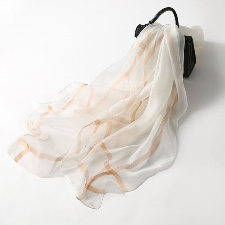 Silver Wire Silk Scarf Scarf