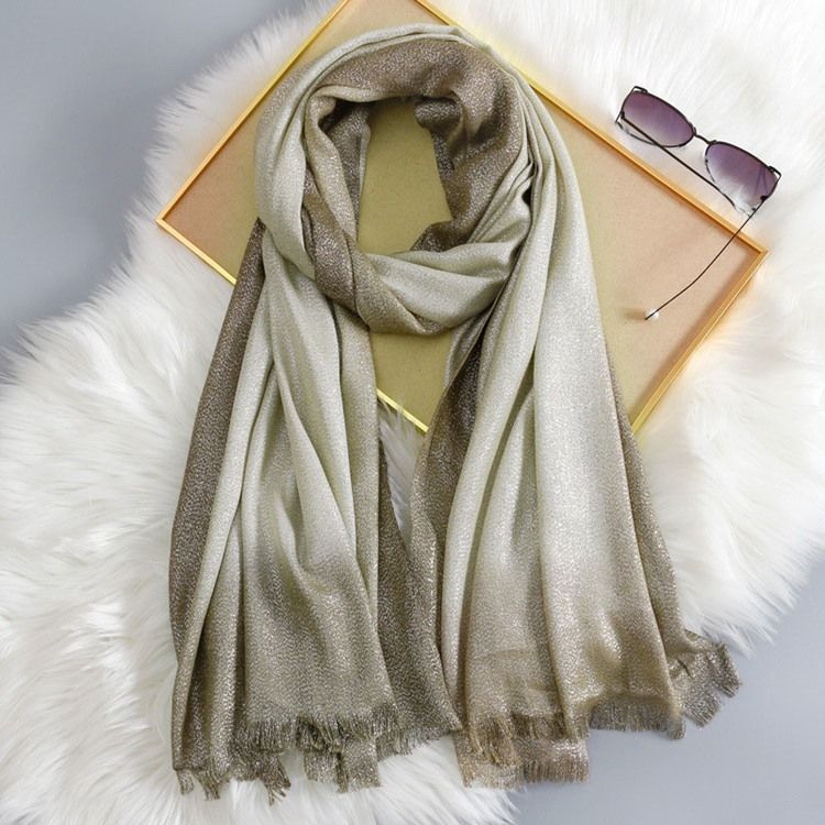 Sjal Rough Selvedge Gradient Scarf