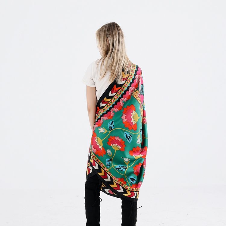 Sjal Tofs Blommiga Scarves