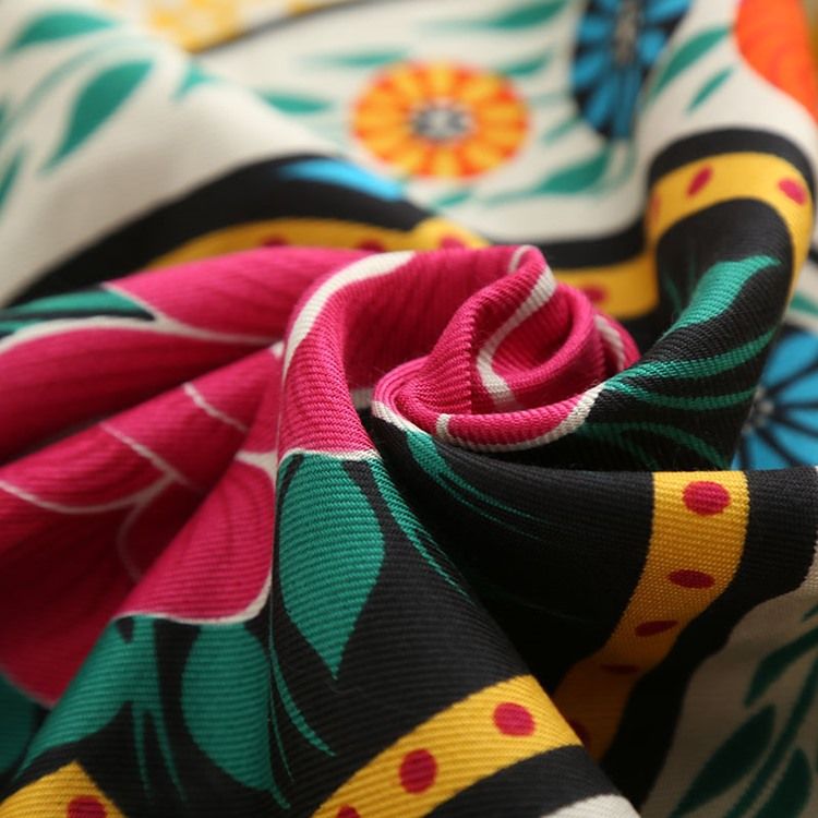 Sjal Tofs Blommiga Scarves