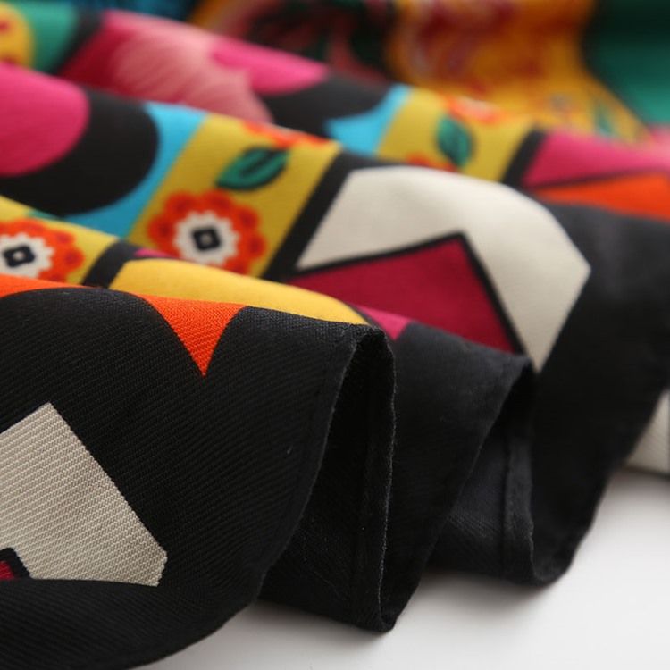 Sjal Tofs Blommiga Scarves