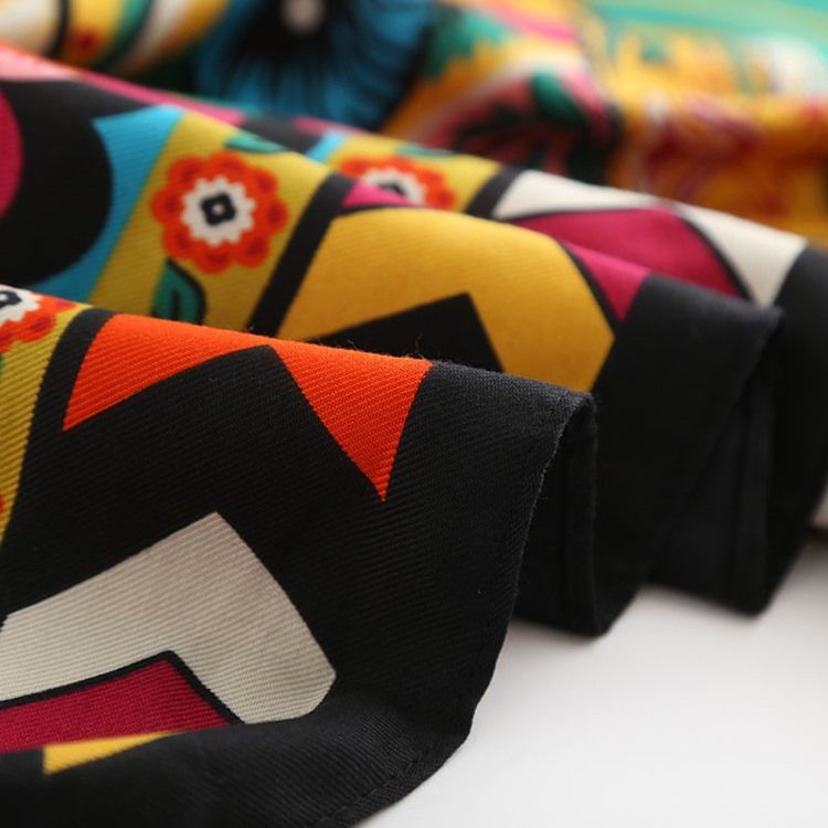 Sjal Tofs Blommiga Scarves