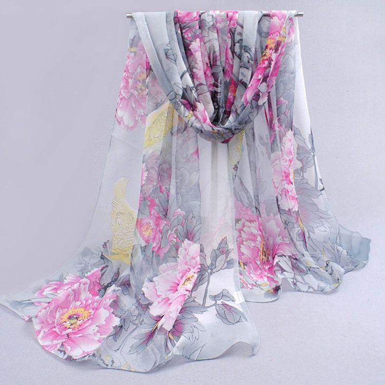 Sun Block Light Long Chiffong Scarf