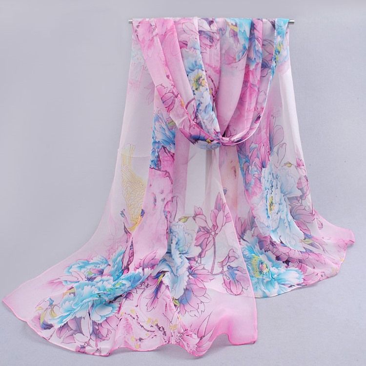 Sun Block Light Long Chiffong Scarf