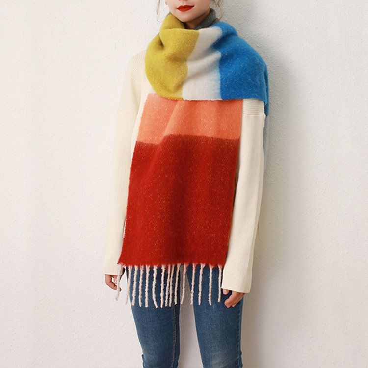 Tofs Ladylike Color Block Scarves