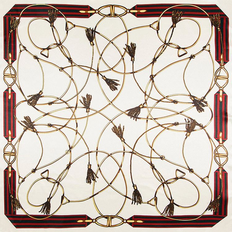 Tryck Vintage Geometriska Mönster Halsdukar