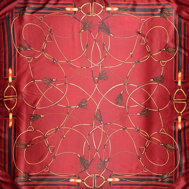 Tryck Vintage Geometriska Mönster Halsdukar