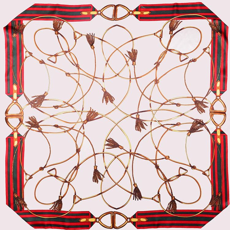 Tryck Vintage Geometriska Mönster Halsdukar