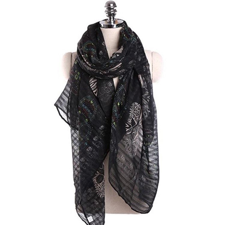 Voile Skull Scarves