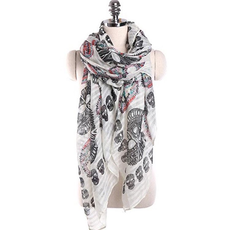 Voile Skull Scarves