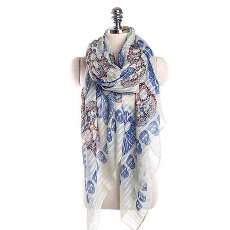 Voile Skull Scarves