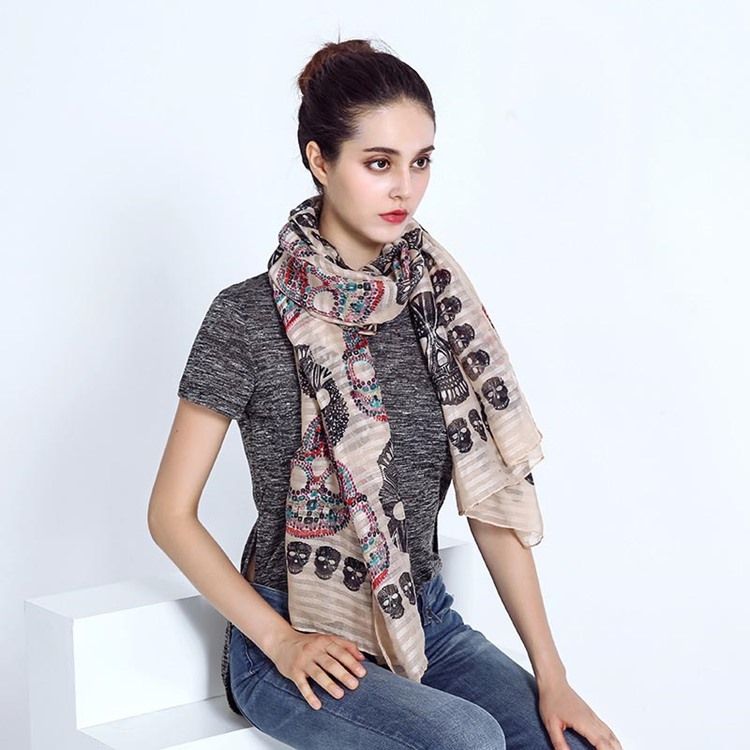 Voile Skull Scarves