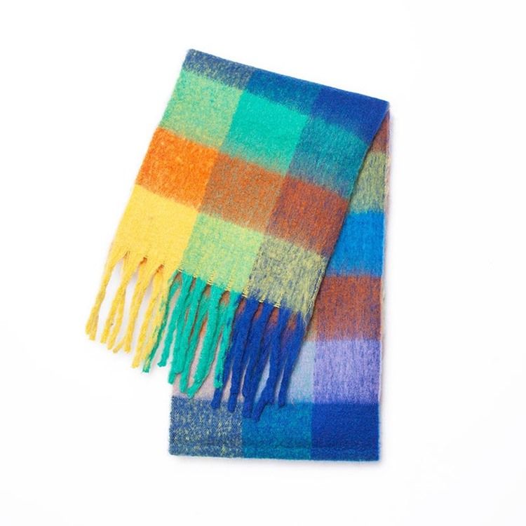 Wool Blend Tofs Pläd Scarves