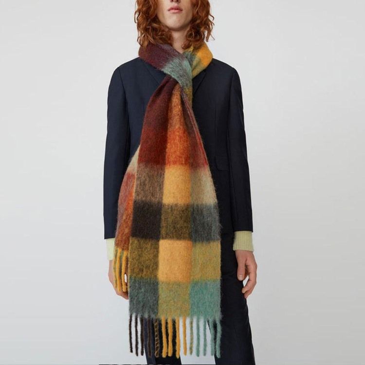 Wool Blend Tofs Pläd Scarves