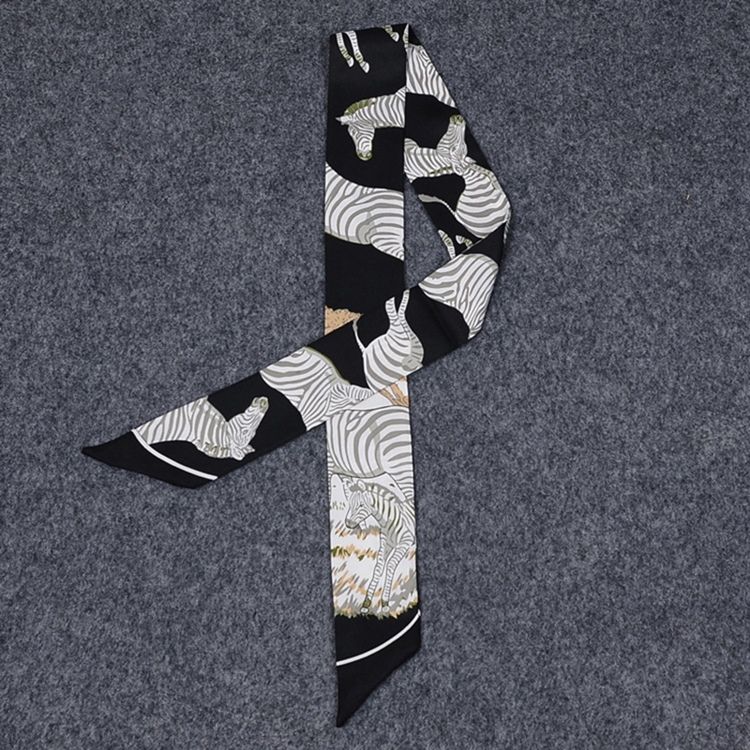 Zebra Silk Bag Scarf För Dam