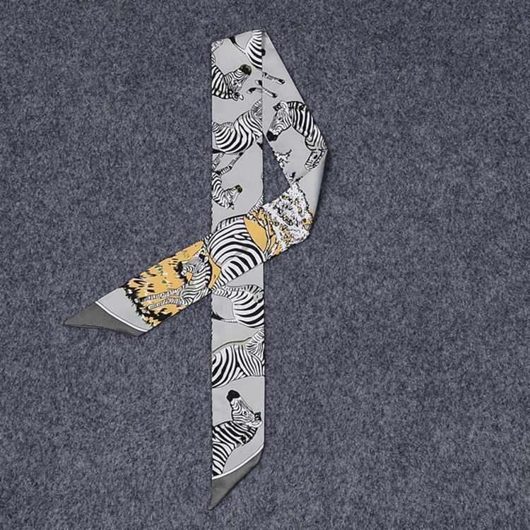Zebra Silk Bag Scarf För Dam
