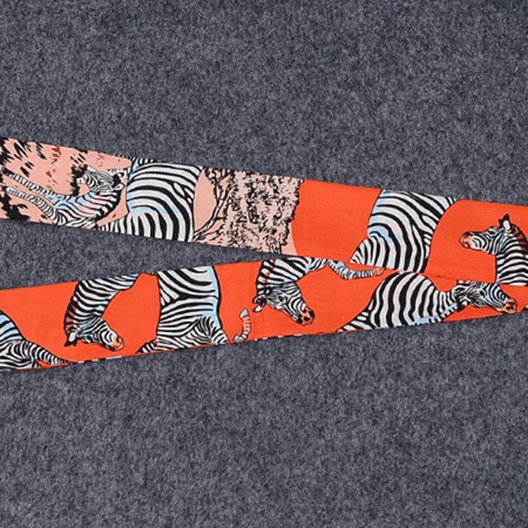 Zebra Silk Bag Scarf För Dam