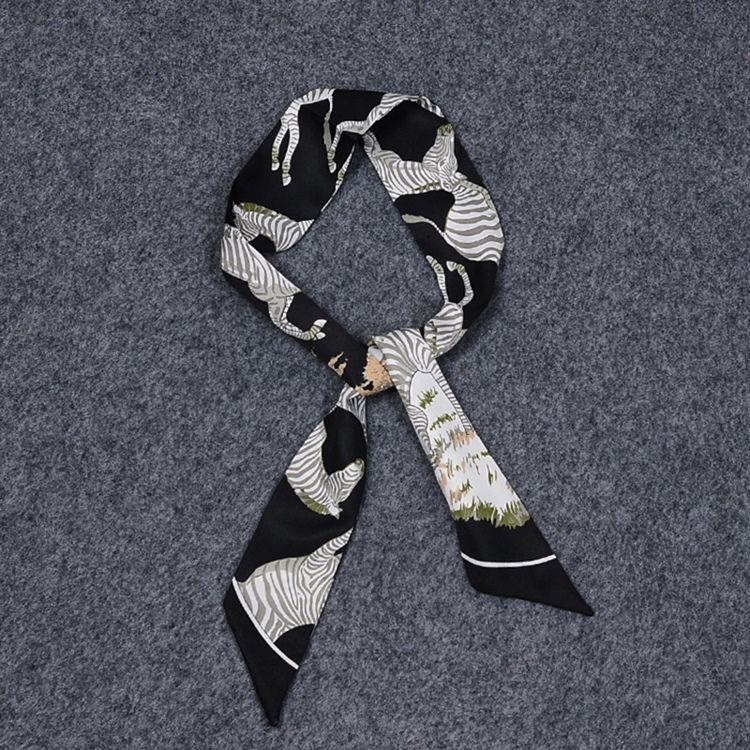 Zebra Silk Bag Scarf För Dam