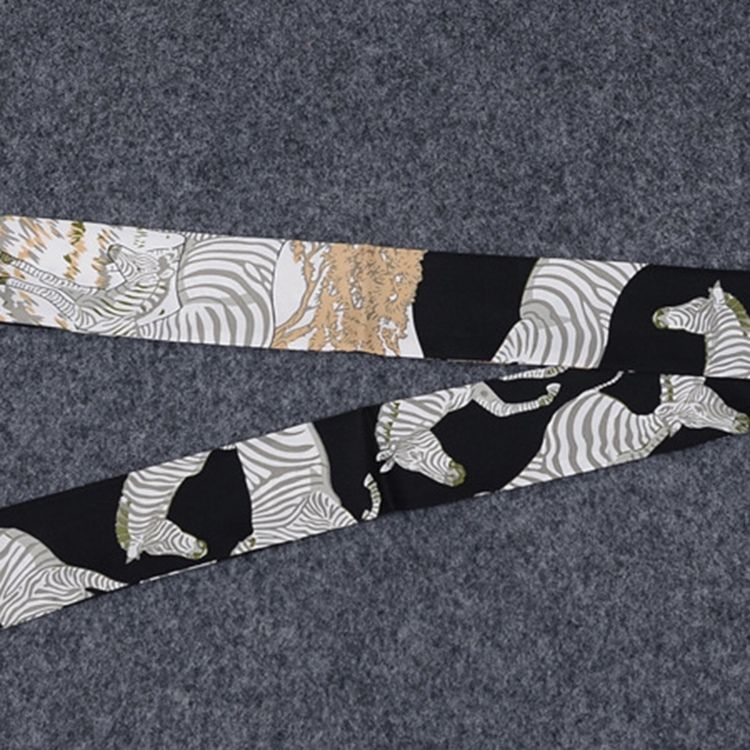 Zebra Silk Bag Scarf För Dam