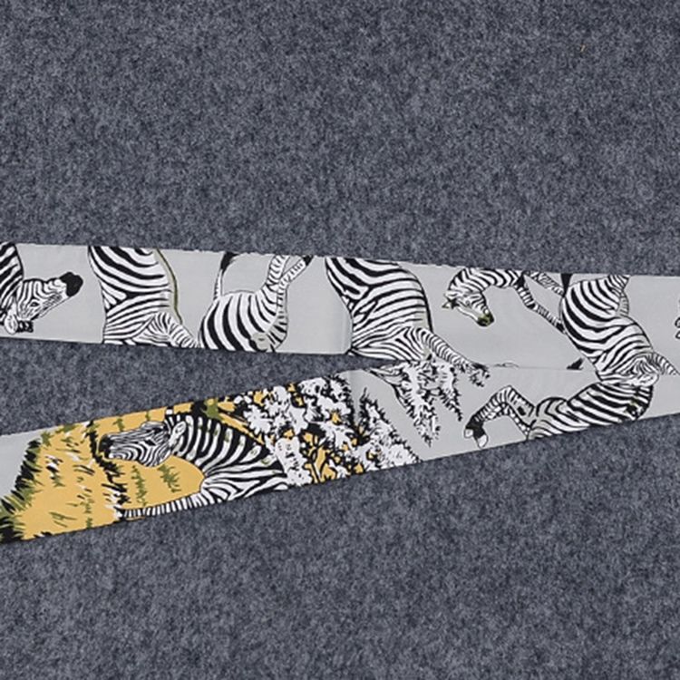 Zebra Silk Bag Scarf För Dam