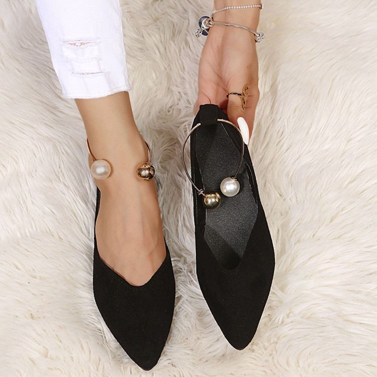 Beads Slip-On Block Heel Leopard Tunna Skor