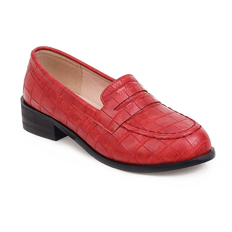 Blockklack Rund Tå Slip-On Casual Tunna Skor